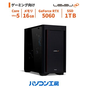 �Q�[�~���OPC �V�i Core Ultra 5 225F/RTX 5060/16GB/1TB SSD/Windows 11 BTO ���x���C���t�B�j�e�B