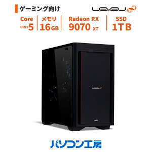 �Q�[�~���OPC �V�i Core Ultra 5 225F/RX 9070 XT/16GB/1TB SSD/Windows 11 BTO ���x���C���t�B�j�e�B