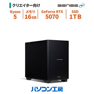 �f�X�N�g�b�v�p�\�R�� �V�i Ryzen 5 7500F/RTX 5070/16GB/1TB SSD/Windows 11 BTO