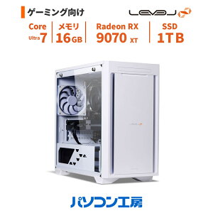 �Q�[�~���OPC �V�i Core Ultra 7 265F/RX 9070 XT/16GB/1TB SSD/Windows 11 BTO ���x���C���t�B�j�e�B