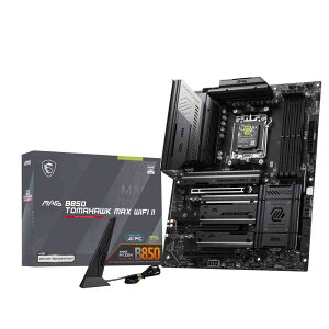 MSI MAG B850 TOMAHAWK MAX WIFI II AMD B850�`�b�v�Z�b�g���ځAAMD Ryzen 9000/8000/7000�V���[�Y�ɑΉ�����ATX�}�U�[�{�[�h