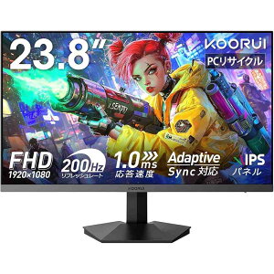 KOORUI G2411P �Q�[�~���O���j�^�[ �t���T�C�Y23.8inch �p�l��IPS �𑜓x1920×1080 ���t���b�V�����[�g200Hz �������x1ms