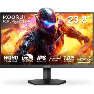 KOORUI G2421V �Q�[�~���O���j�^�[�t���T�C�Y23.8inch �p�l��Fast IPS �𑜓x2560x1440 ���t���b�V�����[�g180Hz �������x1ms