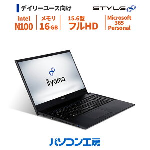 �m�[�g�p�\�R�� �V�i Microsoft 365 Personal/15.6�^/�C���e�� �v���Z�b�T�[ N100/16GB/500GB SSD/Windows 11 BTO Office�t��