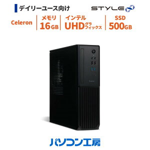 3�N�ۏ� �f�X�N�g�b�v�p�\�R�� �V�i Celeron G6900/16GB/500GB SSD/Windows 11 BTO