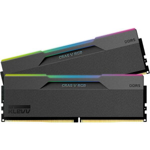 ESSENCORE KD5AGUA80-64A320G (16GB 2���g) CRAS V RGB DDR5�Q�[�~���O/OC������ DDR5-6400 CL32-38-38-78 16GB 2�� �u���b�N