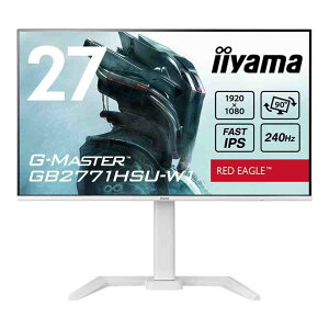 iiyama G-MASTER GB2771HSU-W1 27�C���` Fast IPS�p�l������ 240Hz/0.4ms�Ή� �t��HD(1920×1080)�𑜓x �Q�[�~���O���j�^ �z���C�g