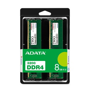 ADATA AD4U32008G22-DTGN-I (8GB 2���g) �v���~�A DDR4 3200 U-DIMM ���������W���[�� 8GB 2��