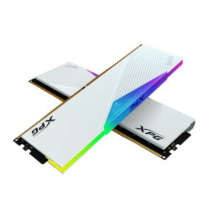 ADATA AX5U6400C3216G-DCLARWH-I (16GB 2���g) LANCER RGB DDR5 ������ DDR5-6400MT/s CL32-39-39 16GB 2�� �z���C�g
