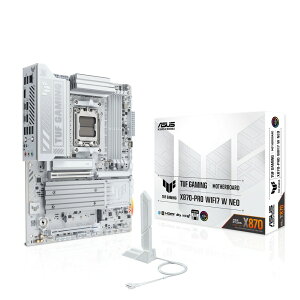 ASUS TUF GAMING X870-PRO WIFI7 W NEO AMD X870�`�b�v�Z�b�g���ڃz���C�g�J���[�uTUF Gaming�v�}�U�[�{�[�h