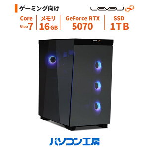 �Q�[�~���OPC �V�i Core Ultra 7 270K Plus+����/RTX 5070/16GB/1TB SSD/Windows 11 BTO ���x���C���t�B�j�e�B