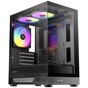 Okinos Aqua UNO 120 mm ARGB�t�@��3�W�����ڂ̃~�j�^���[PC�P�[�X