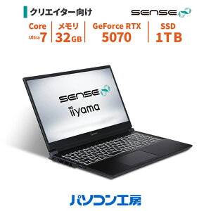 �m�[�g�p�\�R�� �V�i 15.6�^/Core Ultra 7 270HX Plus/RTX 5070/32GB/1TB SSD/Windows 11 BTO