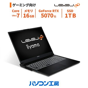�Q�[�~���O�m�[�gPC �V�i 16�^/Core Ultra 7 270HX Plus/RTX 5070 Ti/16GB/1TB SSD/Windows 11 BTO ���x���C���t�B�j�e�B