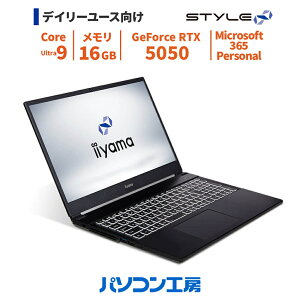 �m�[�g�p�\�R�� �V�i Microsoft 365 Personal/15.6�^/Core Ultra 9 185H/RTX 5050/16GB/500GB SSD/Windows 11 BTO Office�t��