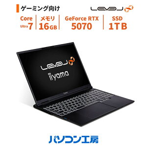 �Q�[�~���O�m�[�gPC �V�i 15.3�^/Core Ultra 7 356H/RTX 5070/16GB/1TB SSD/Windows 11 BTO ���x���C���t�B�j�e�B