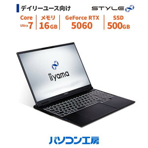 �m�[�g�p�\�R�� �V�i 15.3�^/Core Ultra 7 356H/RTX 5060/16GB/500GB SSD/Windows 11 BTO