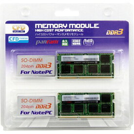 CFD W3N1600PS-L8G [DDR3-1600/8GB x2枚] ノート用メモリ 低電圧:1.35V 204pin SO-DIMM 2枚組動作確認済セット
