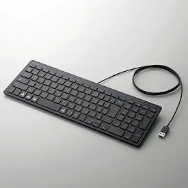 エレコム TK-FCP097BK 有線薄型コンパクトキーボード 一枚板のように美しい最薄部6.5mmの薄型設計