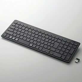 エレコム TK-FDP099TBK 無線薄型コンパクトキーボード 一枚板のように美しい最薄部6.5mmの薄型設計