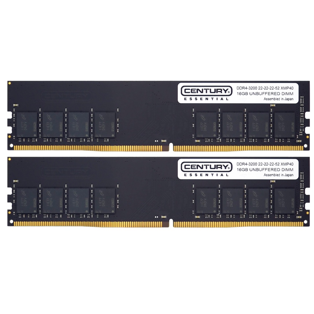 センチュリーマイクロ CE16GX2-D4U3200H/XMP40 DDR4-3200(PC4-25600)ネイティブ対応 16GB×2(32GB)  | パソコン工房 楽天市場店