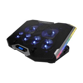 OWLTECH OWL-GNOTECOOLER-RGB 6基のファンでノートPCを強力冷却 液晶ディスプレイ搭載 ゲーミングノートPCクーラー