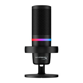 HyperX DuoCast USB Microphone 4P5E2AA ロープロファイルショックマウント、RGB発光リング搭載 USBマイク