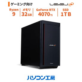 ゲーミングPC 新品 Ryzen 9 7950X+水冷/RTX 4070 Ti/32GB/1TB SSD/Windows 11 BTO レベルインフィニティ