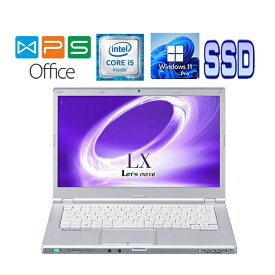 Panasonic Let's note CF-LX5 正規版Office Core i5 6300U 2.4GHz 4GB 128GB SSD 14型FHD Webカメラ Bluetooth Win 11 中古ノートパソコン 在宅 リモート 送料無料