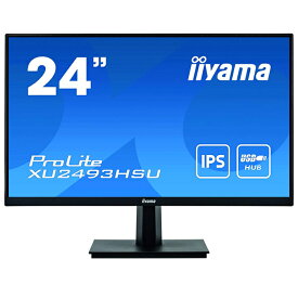 飯山 iiyama モニター ディスプレイ ProLite LCD XU2493HS XU2493HS-B1(23.8型/IPS方式ノングレア非光沢/広視野角/ティルト/1920x1080/DP,HDMI,D-Sub) 3ヶ月保証付き 送料無料