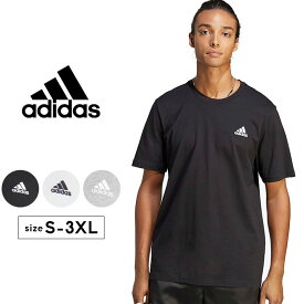 アディダス adidas 半袖Tシャツ Tシャツ 半袖 メンズ S M L XL 2XL 3XL トップス カジュアル おしゃれ tシャツ スポーツ 運動会 文化祭 ブラック ホワイト グレー