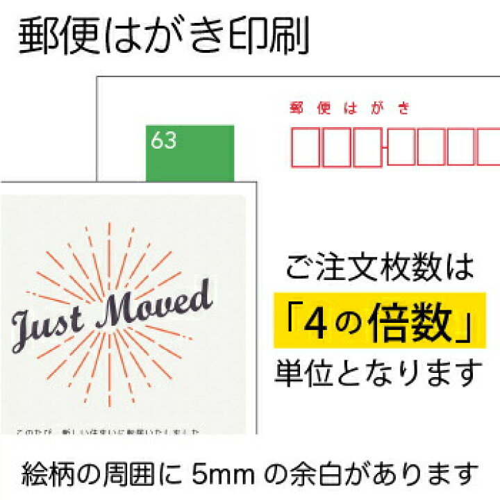 楽天市場】引っ越しハガキ・名入れ【郵便はがき 36枚】転居報告の挨拶 