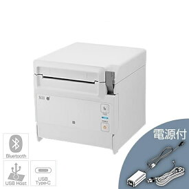 セイコーインスツル正規代理店 Airレジ(エアレジ)/スマレジ対応 サーマルレシートプリンター RP-F10（白）電源付 Bluetooth/USB type-c PDモデル SII RP-F10-W27J1-5+PW-CB