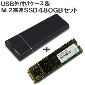 【M.2 高速SSD ケースセット】M.2 SATA SSD専用USB外付けケース & SSD480GB Apacer AST280 M.2 SATA3 3D TLC 省電力 最大読取り520MB/s 最大書込み495MB/s 薄型 軽量 ポータブルSSDケース M.2（NGFF） to USB3.0/3.1 type-C NGFF M.2 2230/2242/2260/2280【新品】