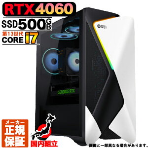 yI Y Vi N[|lIzQ[~OPC fXNgbvp\R RTX4060 p\R 13 Corei7 13700F Windows11 10 SSD 500GB 16GB fXNgbvPC 1Nۏ  eX|