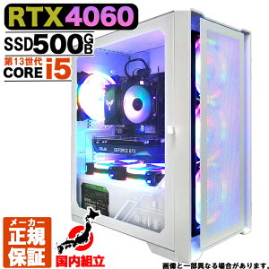 yI Y Vi ňlɒIzQ[~OPC fXNgbvp\R RTX4060 p\R 13 Corei5 13400F Windows11 10 SSD 500GB 16GB fXNgbvPC 1Nۏ  eX|[