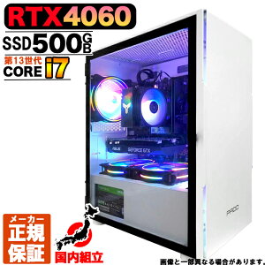 yŒZœIY Vi 1lIz Q[~OPC fXNgbvp\R RTX4060 p\R 13 Intel Corei7 13700F Windows11 10 SSD 500GB 16GB fXNgbvPC 1Nۏ  eX|