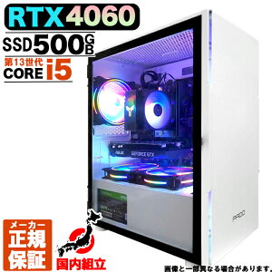 yŒZœIY Vi ňlɒIz Q[~OPC fXNgbvp\R RTX4060 p\R 13 Intel Corei5 13400F Windows11 10 SSD 500GB 16GB fXNgbvPC 1Nۏ  eX