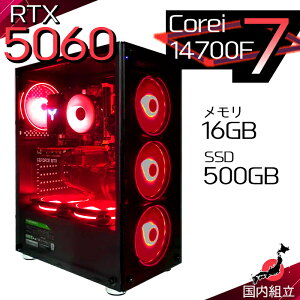 yŒZœIY Vi SS艿iIz Q[~OPC fXNgbvp\R GeForce RTX5060 p\R 14 Intel Corei7 14700F Windows11 10 SSD 500GB 16GB fXNgbvPC 1Nۏ  e
