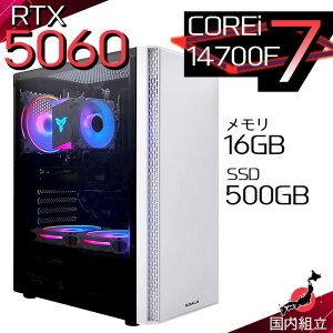 �y�ŒZ�œ��������I�������Y �V�i �ň��l�ɒ���I�z �Q�[�~���OPC �f�X�N�g�b�v�p�\�R�� GeForce RTX5060 �p�\�R�� ��14���� Intel Corei7 14700F Windows11 10 SSD 500GB ������16GB �f�X�N�g�b�vPC 1�N�ۏ� ��