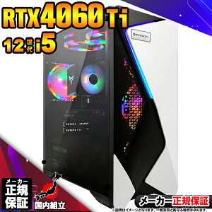 yŒZœIY Vi }\lIzQ[~OPC fXNgbvp\R RTX4060Ti p\R 12 Corei5 12400F Windows11 10 SSD 500GB 16GB fXNgbvPC 1Nۏ  eX|[