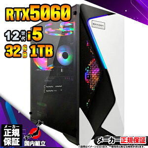 yŒZœIY Vi SS艿iIzQ[~OPC fXNgbvp\R RTX5060 p\R 12 Corei5 12400F Windows11 10 SSD 1TB 32GB fXNgbvPC 1Nۏ  eX|[c Q[