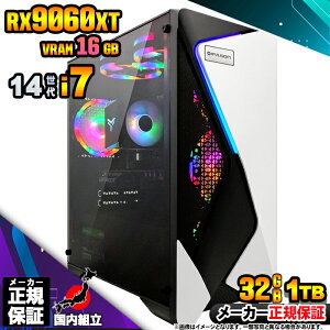 yVRAM16GBI Y Vi }\lIzQ[~OPC {̂̂ fXNgbvp\R 14 Corei7 RX9060XT Windows11 SSD1TB p\R  32GB Q[~Op\R Q[~O Q[ fX
