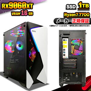 yVRAM16GBI Y Vi SS艿iIzQ[~OPC {̂̂ fXNgbvp\R AMD Ryzen7 7700 RX9060XT Windows11 SSD1TB p\R  32GB Q[~Op\R Q[~O Q[ fXNgb