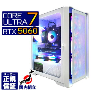 yI Y Vi SS艿iIzQ[~OPC fXNgbvp\R GeForce RTX5060 p\R intel Core Ultra 7 Windows11 10 SSD 500GB 16GB fXNgbvPC 1Nۏ  eX|[c 