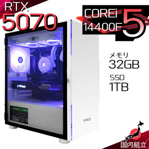 yŒZœI g Vi ňlɒIz Q[~OPC fXNgbvp\R RTX5070 p\R 14 Corei5 14400F Windows11 10 SSD 1TB 32GB fXNgbvPC 1Nۏ  eX|[c