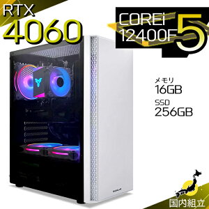 �y�ŒZ�œ��������I�������Y �V�i �ň��l�ɒ���I�z �Q�[�~���OPC �f�X�N�g�b�v�p�\�R�� RTX4060 �p�\�R�� ��12���� Corei5 12400F Windows11 10 SSD 256GB ������16GB �f�X�N�g�b�vPC 1�N�ۏ� ���� e�X�|�[
