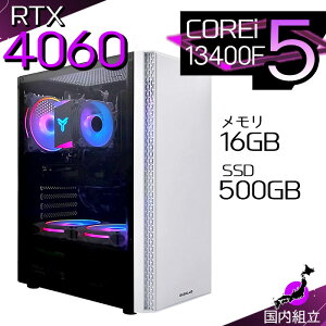 �y�ŒZ�œ��������I�������Y �V�i �}���\���l�����I�z �Q�[�~���OPC �f�X�N�g�b�v�p�\�R�� RTX4060 �p�\�R�� ��13���� Intel Corei5 13400F Windows11 10 SSD 500GB ������16GB �f�X�N�g�b�vPC 1�N�ۏ� ���� e