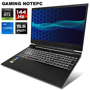 yIVi ňlɒIzQ[~OPC m[gp\R RTX4060 12 Intel Corei7 12650H SSD 512GB  16GB 15.6C`Ch tHD 144Hz Windows11 HDMI USB3.1 Q[~Op\R eX