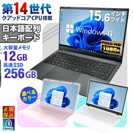 マウス付き！【今日も当日発送！ 最安値に挑戦！ 1.5年保証 】 JIS 日本語 キーボード ノートパソコン パソコン ノートPC 14世代 クアッドコア CPU N150 メモリ12GB SSD 256GB 15.6インチ 15インチ 軽量 薄 フルHD USB3.0 HDMI WEBカメラ 無線LAN Wifi Windows11
